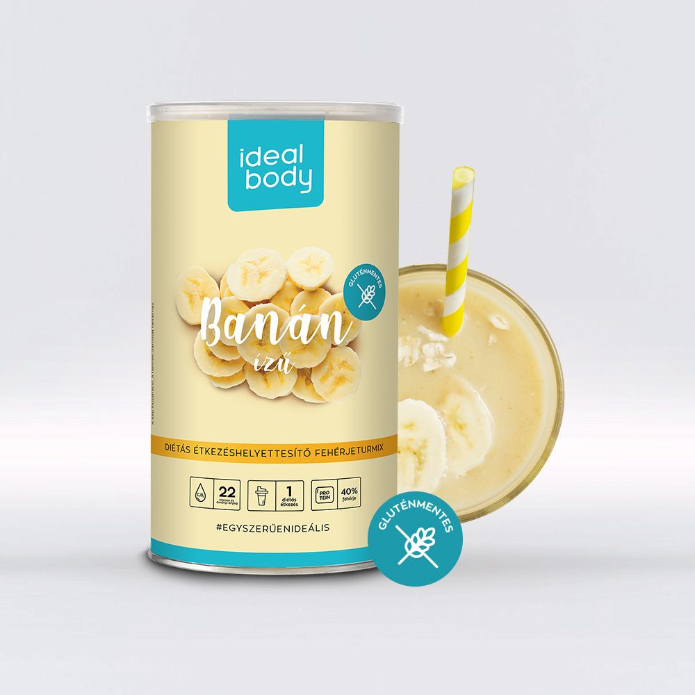BANÁN ízű IdealBody® diétás fehérje turmixpor BANÁN ízű IdealBody® diétás fehérje turmixpor